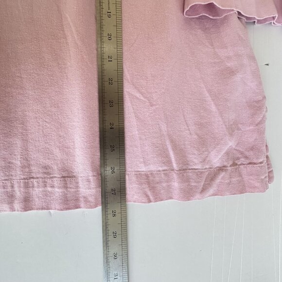 Real Comfort by Chadwick's Shirt Womens 2XL Pink Linen Blend Lace Up Cottagecore - Picture 8 of 9